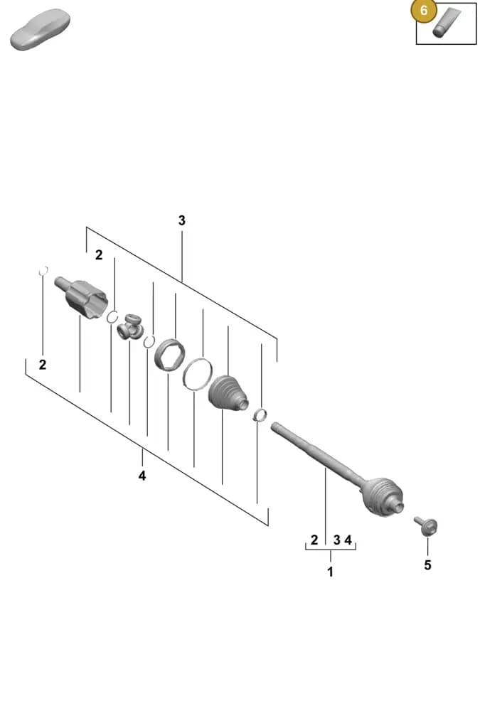 00004330628 — Porsche Macan (2024-2024) diagram p61401150, position 6