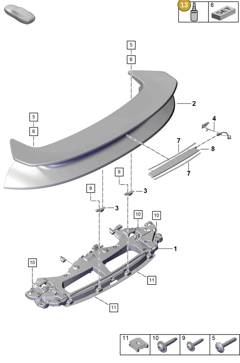 00004330647 — Porsche 911 (2018-2024) diagram p53803210, position 13