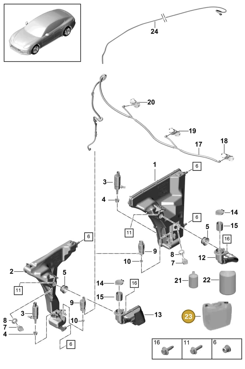 00004399042 — Porsche Panamera (2016-2020) diagram p49904010, position 23