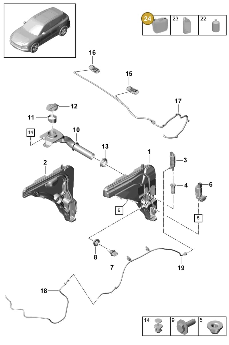 00004399042 — Porsche Cayenne (2017-2023) diagram p51904010, position 24
