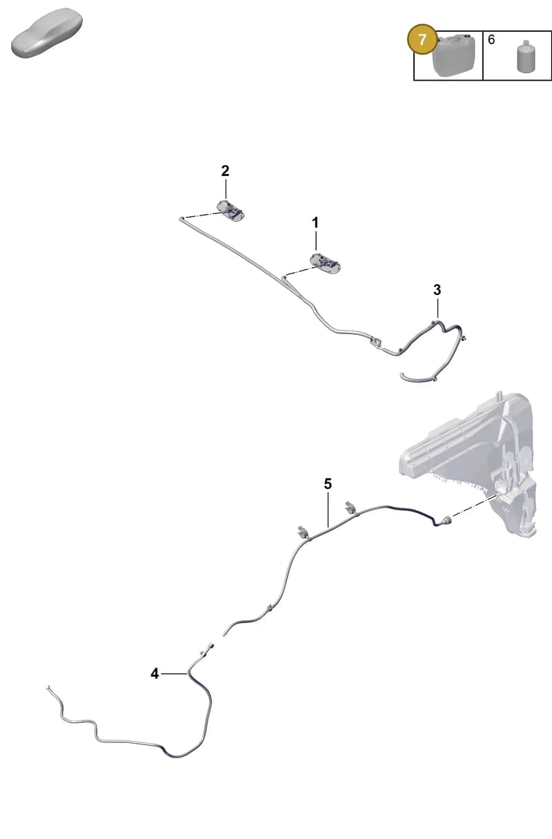 00004399042 — Porsche Cayenne Coupe (2023-2023) diagram p60906300, position 7