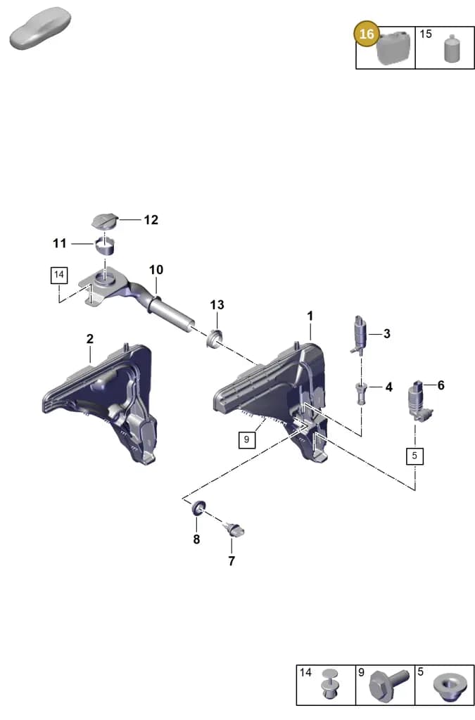 00004399042 — Porsche Cayenne Coupe (2023-2023) diagram p60906200, position 16