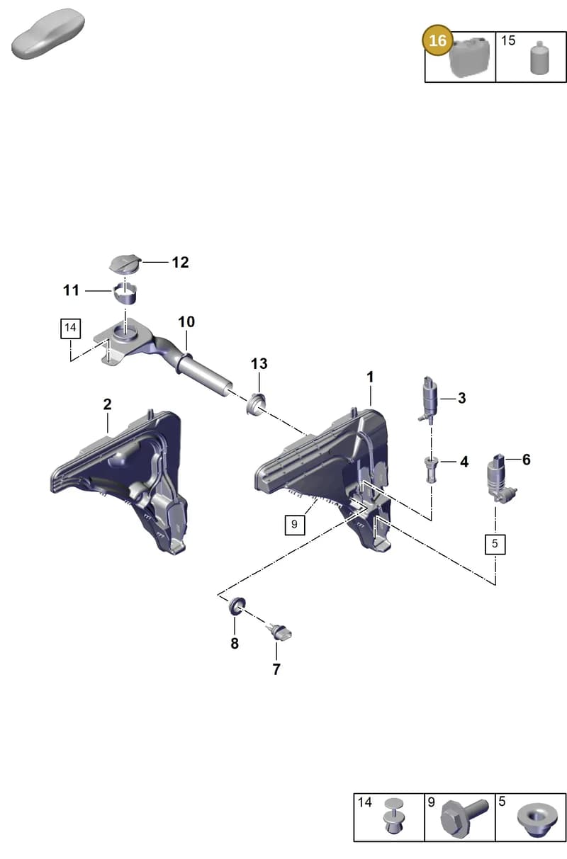 00004399042 — Porsche Cayenne Coupe (2023-2023) diagram p60906200, position 16