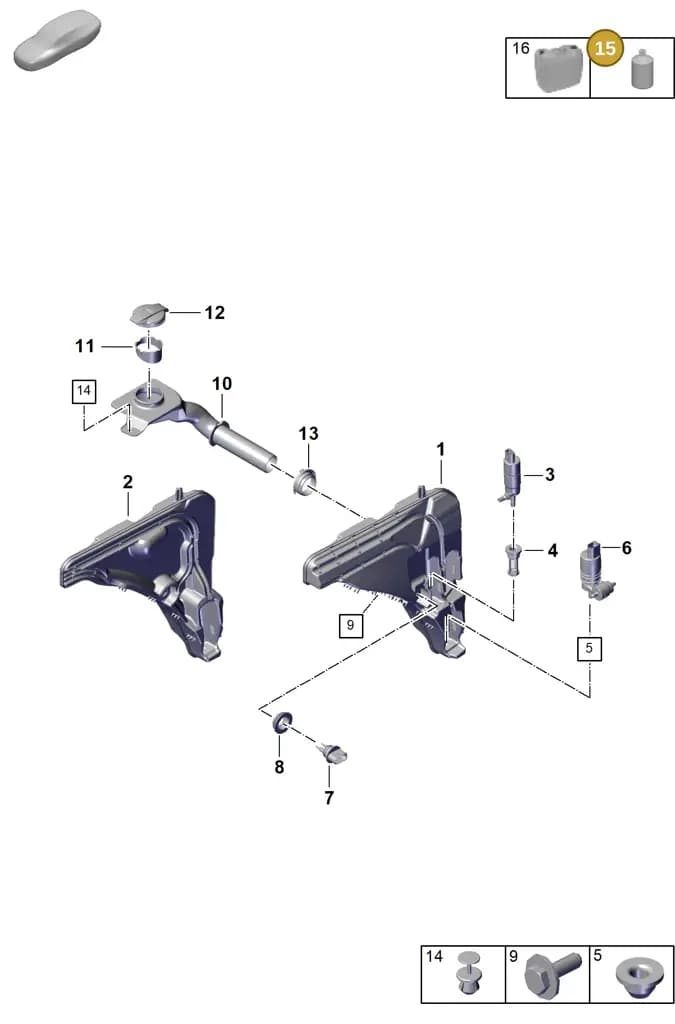 00004400204 — Porsche Cayenne Coupe (2023-2023) diagram p60906200, position 15