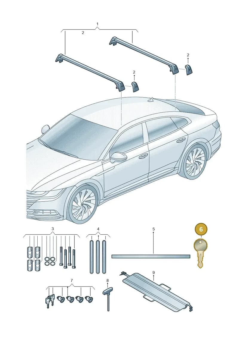 000092795AA — Volkswagen Arteon (2017-2025) diagram 828071030, position 6