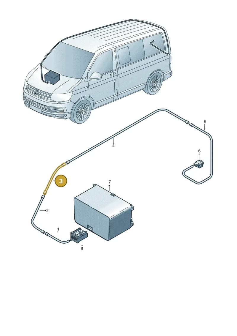 000098692 — Volkswagen Caravelle (2019-2024) diagram 7ep971085, position 3