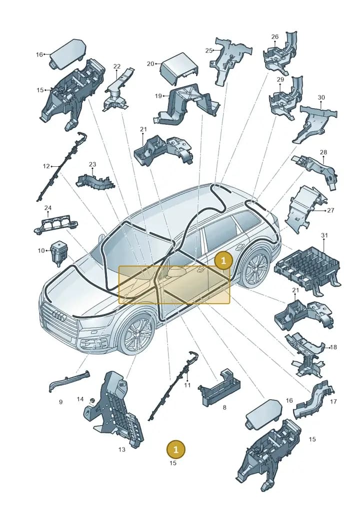 000098700A — Audi A5 Limousine (2024-2025) diagram 859971800, position 1