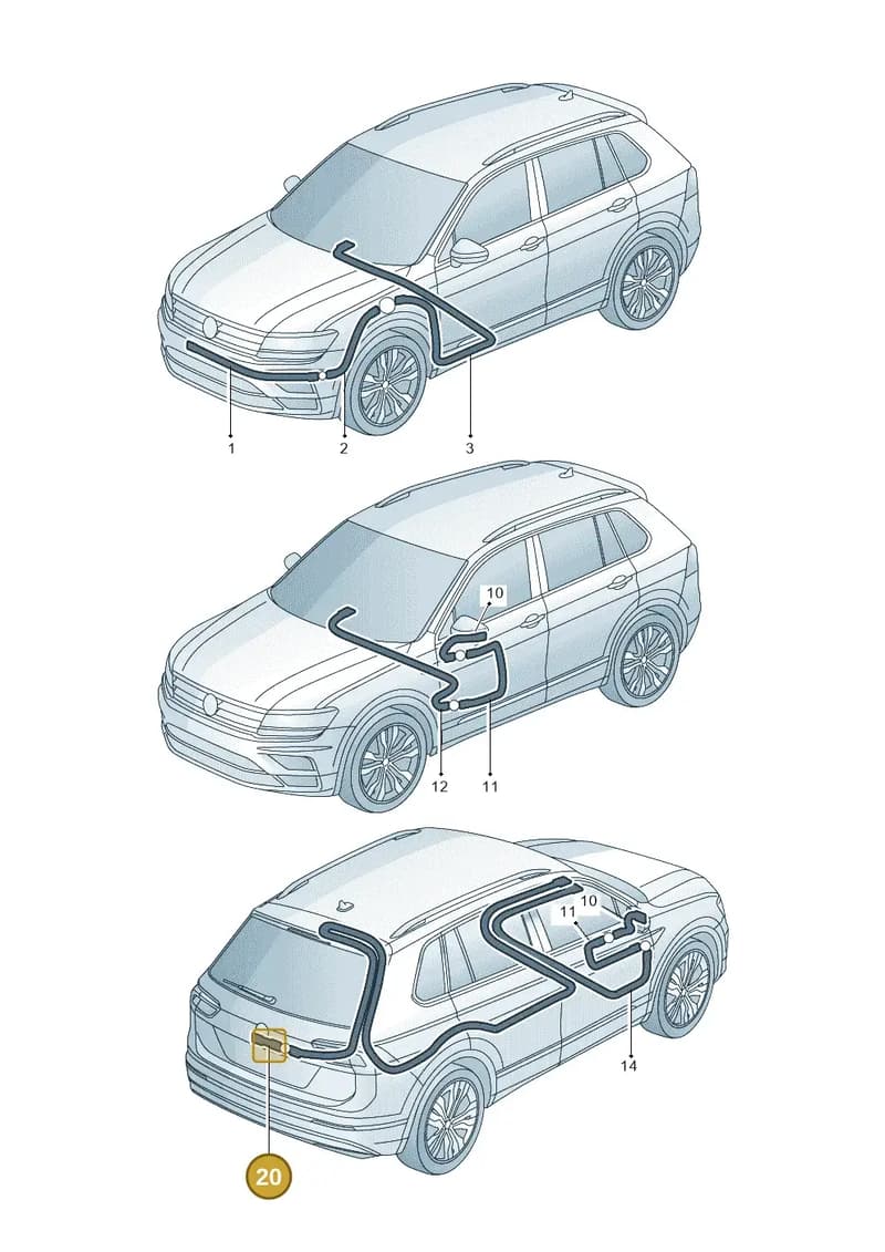 000098703 — Volkswagen Tiguan (2017-) diagram 884972560, position 20