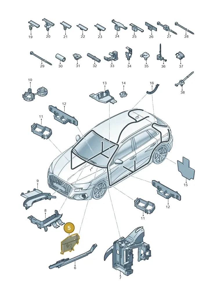 000098800AL — Audi A5 Limousine (2024-2025) diagram 596971800, position 5