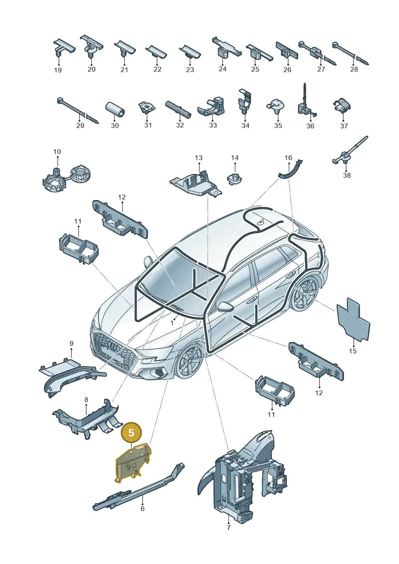 000098800AL — Audi A5 Limousine (2024-2025) diagram 596971800, position 5