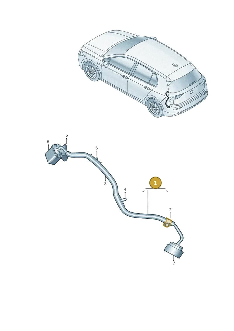 000098800AR — Volkswagen Golf (2019-2025) diagram 5h0972048, position 1