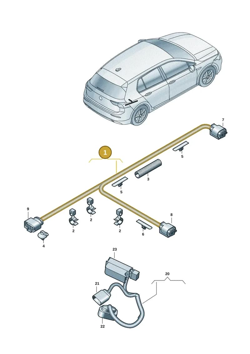 000098800BT — Skoda Octavia (2019-2022) diagram 5h0972050, position 1