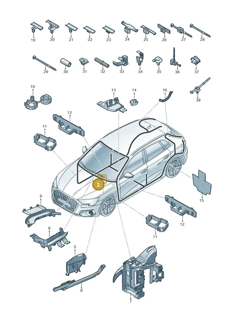 000098800CC — Audi A5 Limousine (2024-2025) diagram 596971800, position 1