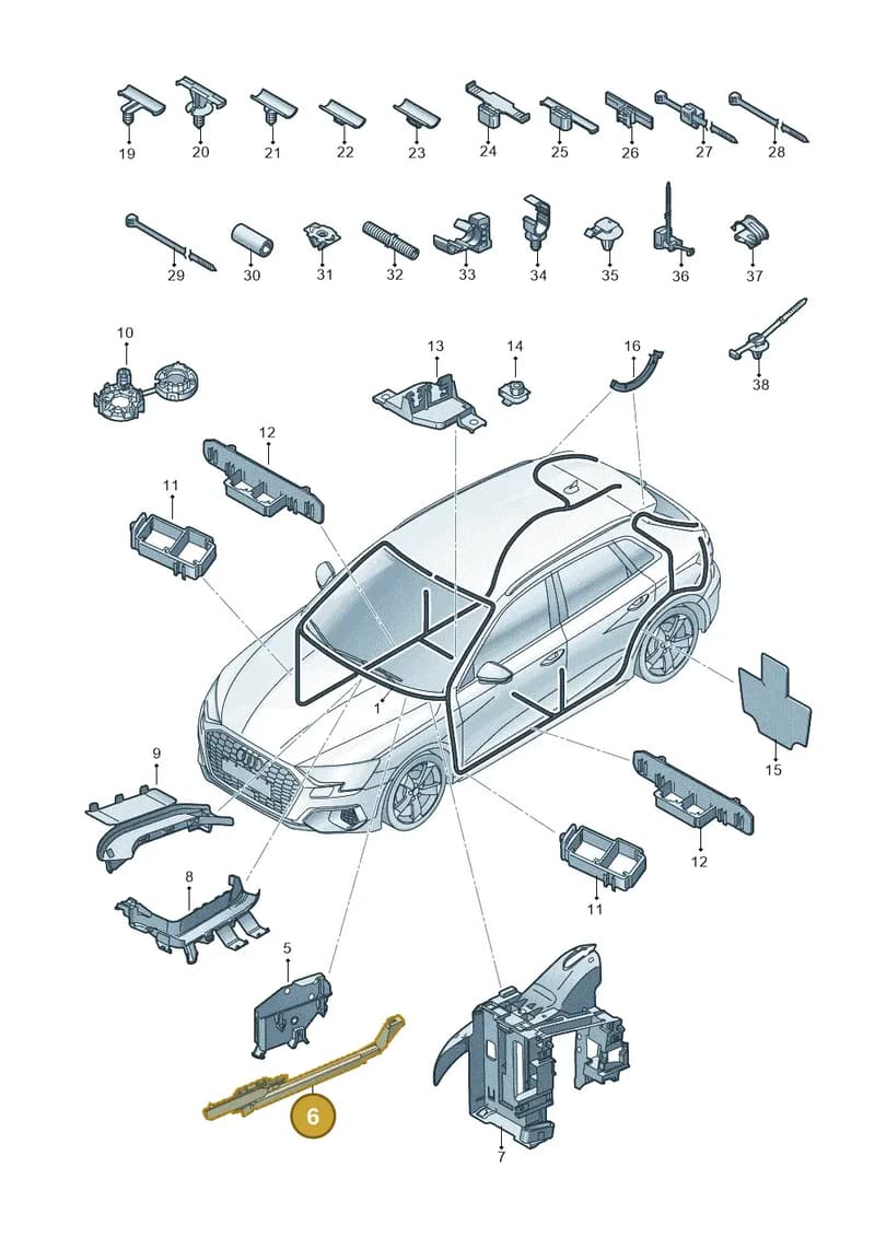 000098800EL — Audi A5 Limousine (2024-2025) diagram 596971800, position 6