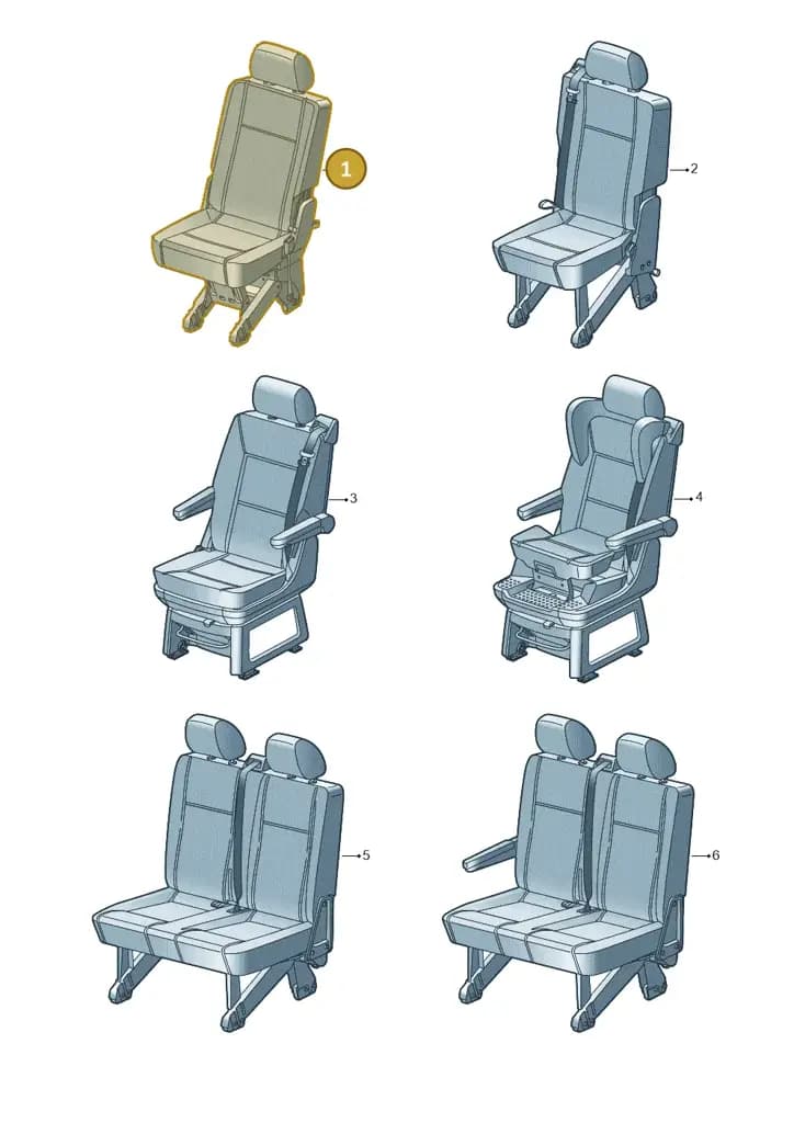 000883012HDUEN — Volkswagen Caravelle (2019-2024) diagram 861883990, position 1