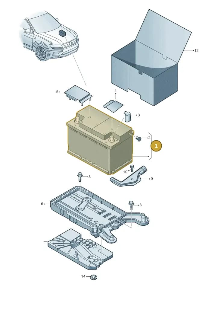 000915089B — Volkswagen Tiguan (2017-) diagram 884915000, position 1