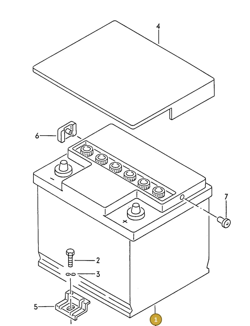 000915105AA — Volkswagen Jetta (1989-1991) diagram 014212100, position 1