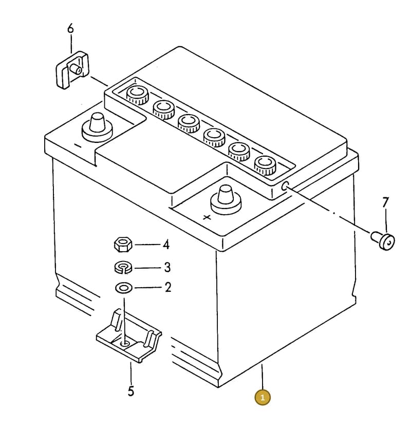 000915105AA — Volkswagen Polo/Polo Coupe (1990-1994) diagram 120096100, position 1