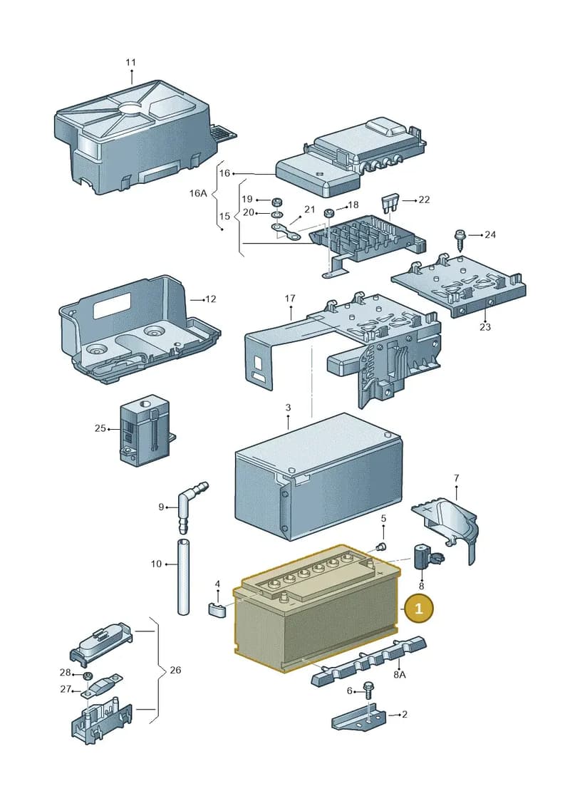 000915105AA — Volkswagen LUPO/3L TDI (2003-2005) diagram 121915100, position 1