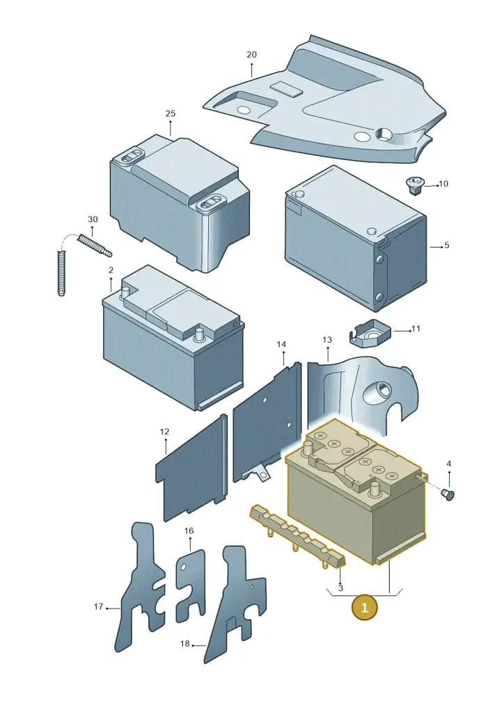 000915105AH — Volkswagen TRANSPORTER/4MOTION 07 (2006-2007) diagram 410915000, position 1