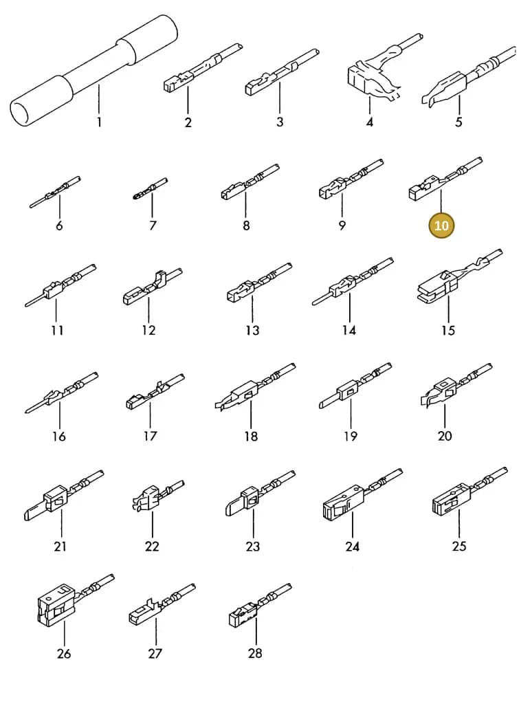 000979011E — Volkswagen 1J0 platform diagram 198979300, position 10