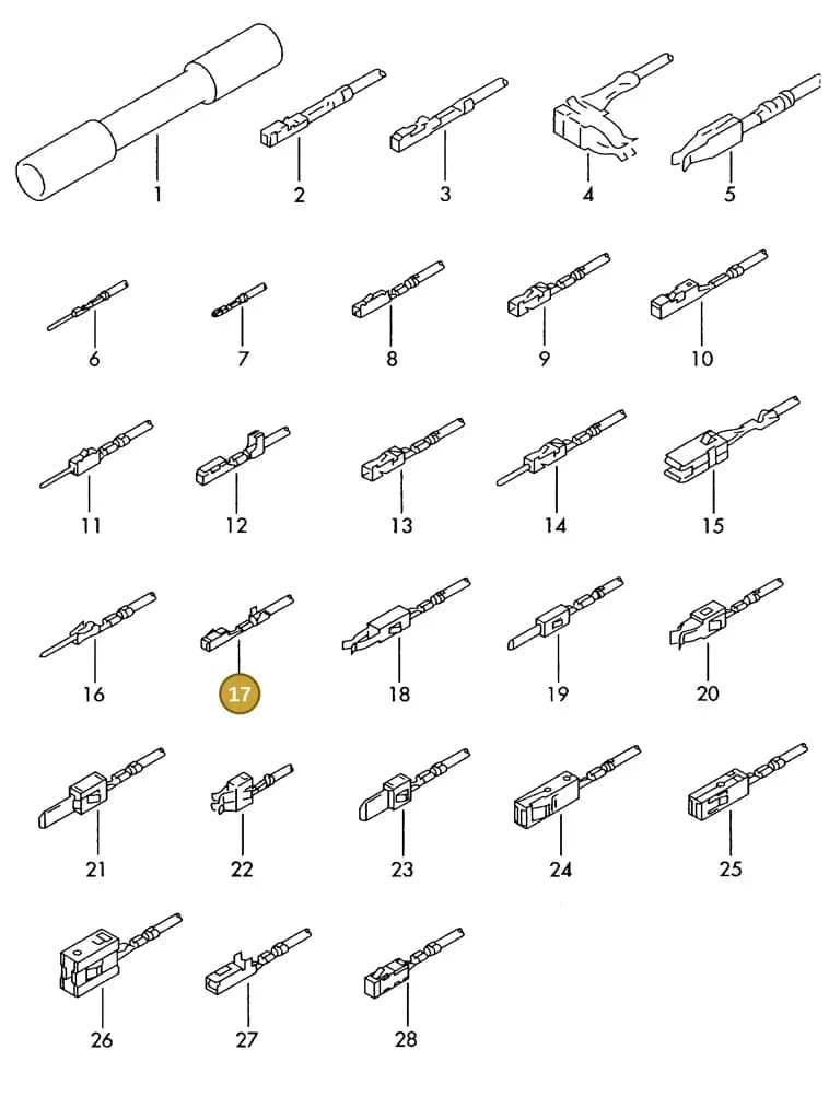 000979018C — Volkswagen 1J0 platform diagram 198979300, position 17