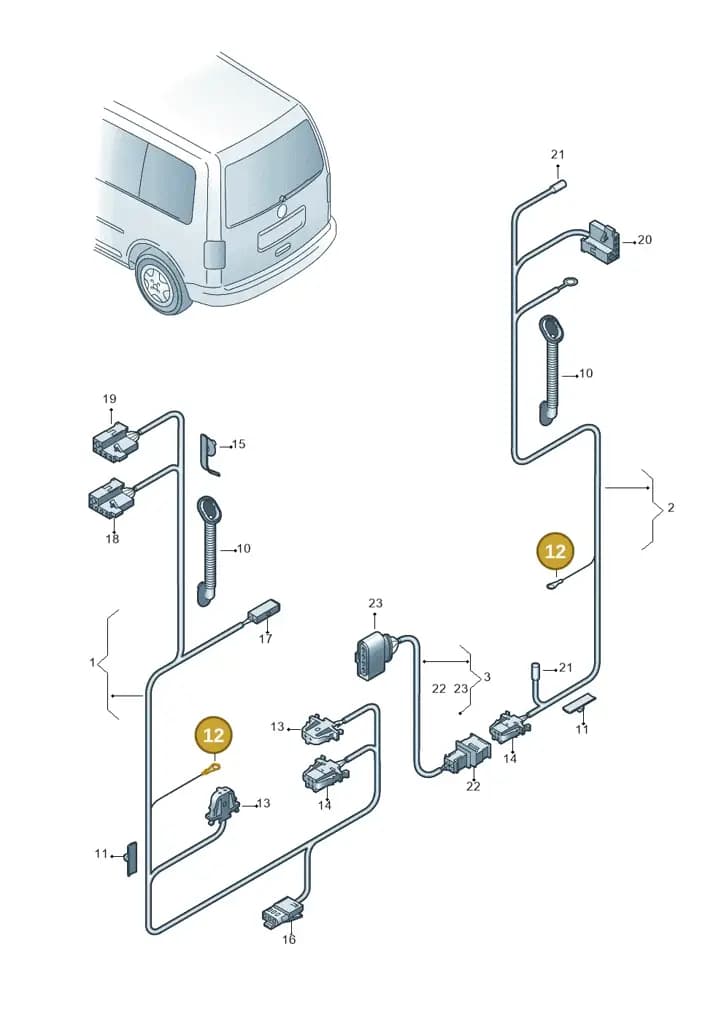 000979206E — Volkswagen Caddy kombi (2015-2020) diagram 443972800, position 12