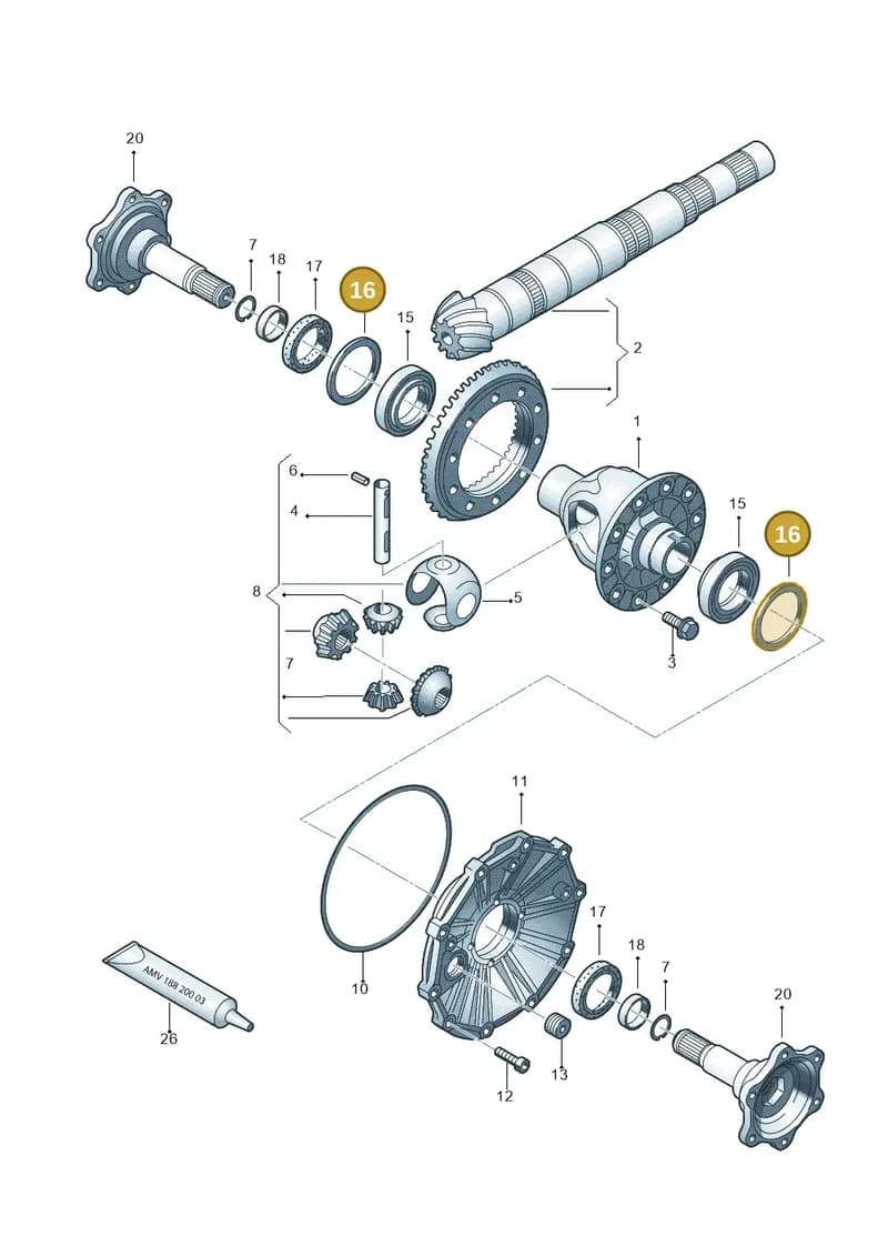 012409387AQ — Audi A6 2.7 TDI (2008-2011) diagram 448409200, position 16
