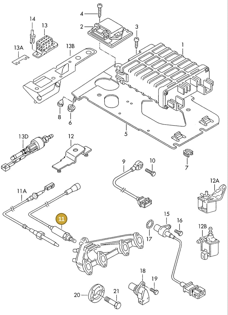 021906265AB — Volkswagen Passat (1994-1997) diagram 084166100, position 11