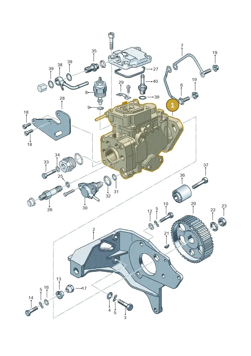 028130110H — Volkswagen Passat (1997-2000) diagram 121130200, position 1