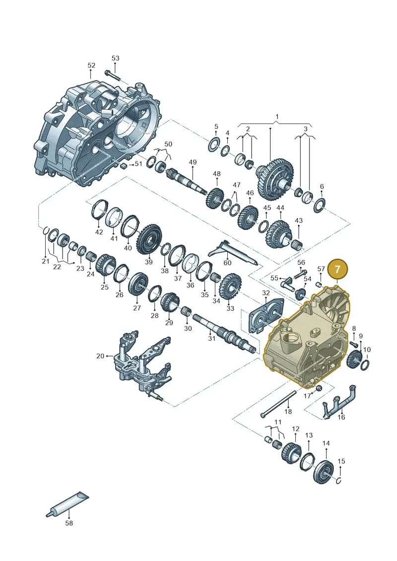 02T301103BS — Volkswagen GOLF             "ZA." (2005-2007) diagram 837305060, position 7