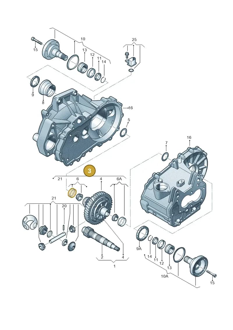 02T409021BB — Skoda Roomster (2010-2015) diagram 441409220, position 3
