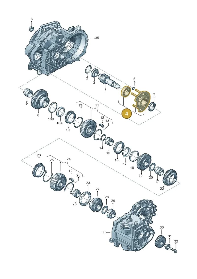 02Z311206 — Volkswagen Transp. dropside (2011-2015) diagram 201311380, position 4