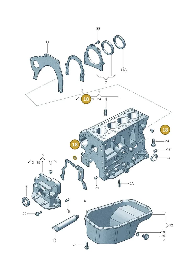 030103113 — Volkswagen FOX                    04> (2003-) diagram 303103050, position 18