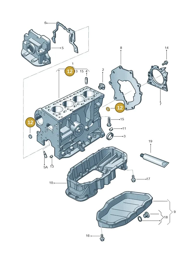 030103113 — Volkswagen Kombi (2011-) diagram 315103070, position 12