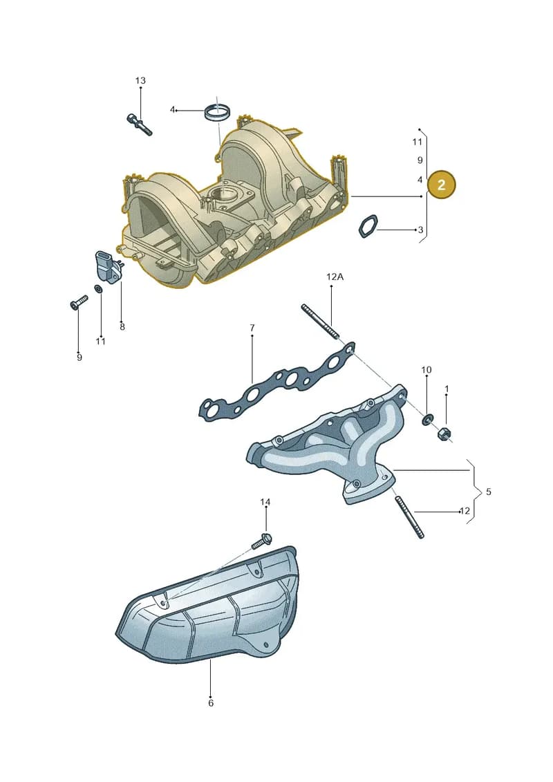 030129713BN — Volkswagen Parati (2010-) diagram 303129420, position 2