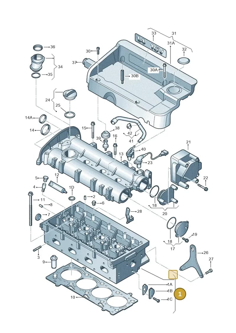 036103264CX — SEAT AROSA (2003-2004) diagram 194103350, position 1