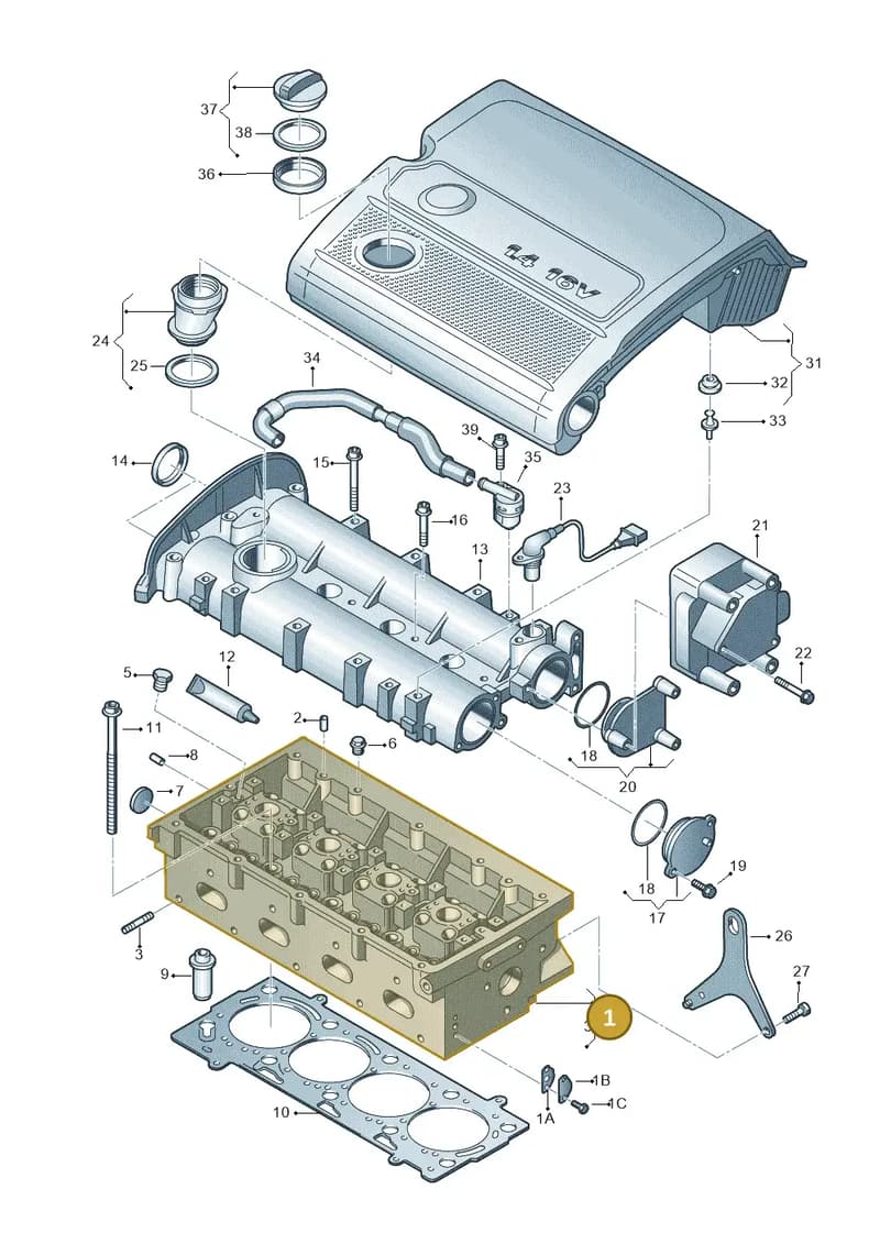 036103264CX — SEAT IBIZA                  06> (2005-) diagram 253103350, position 1