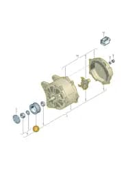 038903119B Volkswagen Poly V-Belt Pulley