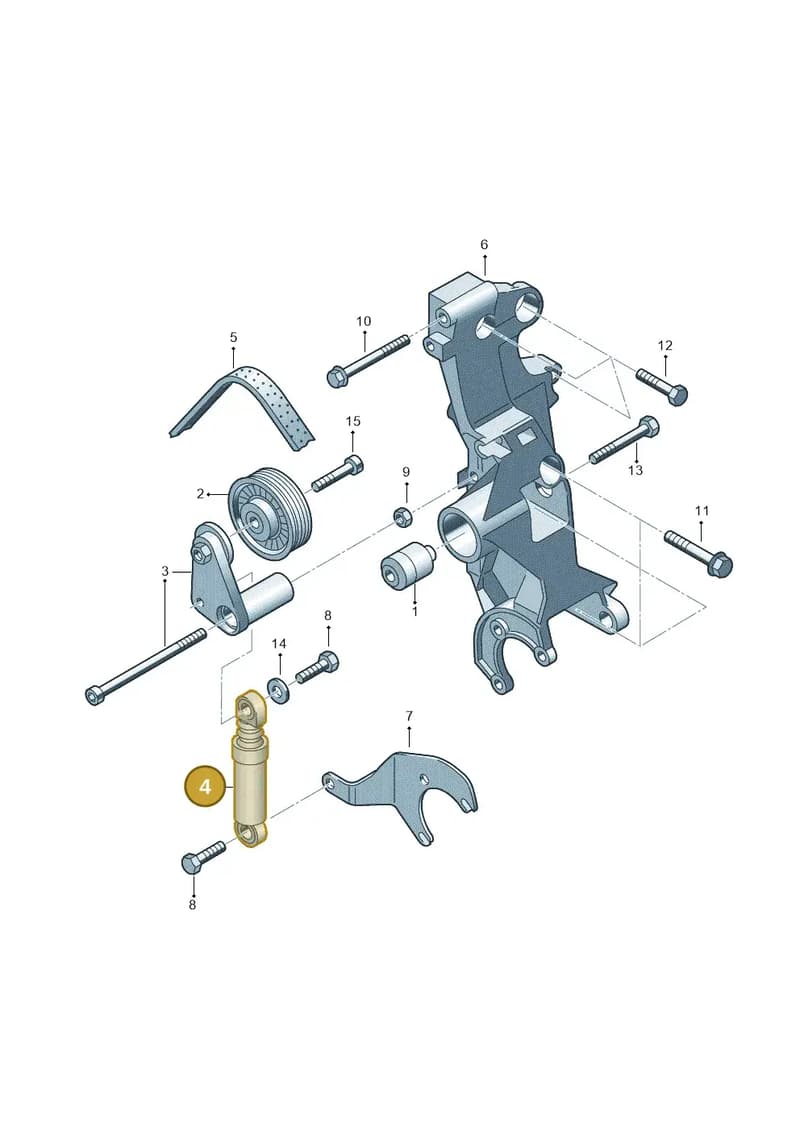 038903315P — Volkswagen PASSAT/4MOTION/W8 (2002-2005) diagram 221903450, position 4