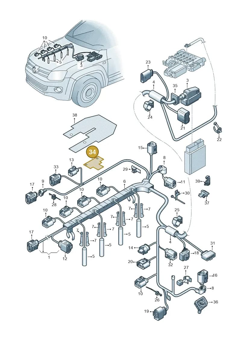 038971461 — Volkswagen Amarok (2022-) diagram 894971050, position 34