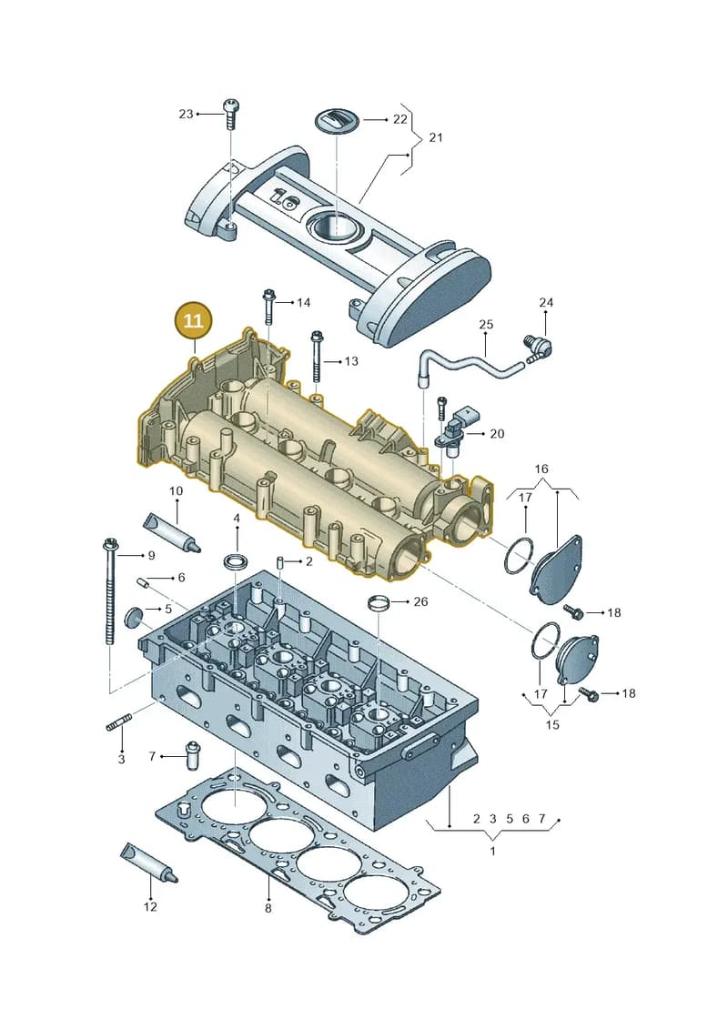 03C103475AE — SEAT Ibiza (2012-) diagram 639103400, position 11