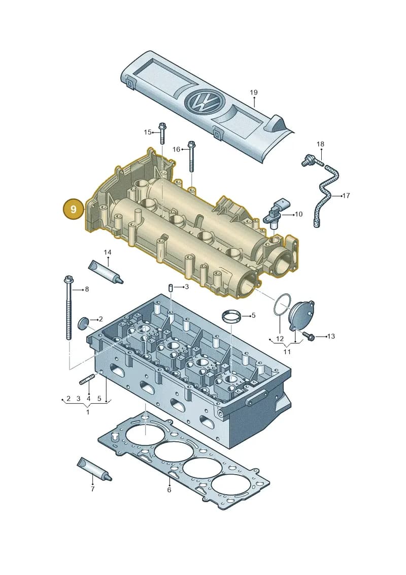 03C103475CR — Volkswagen Polo Vivo (2017-) diagram 784103400, position 9