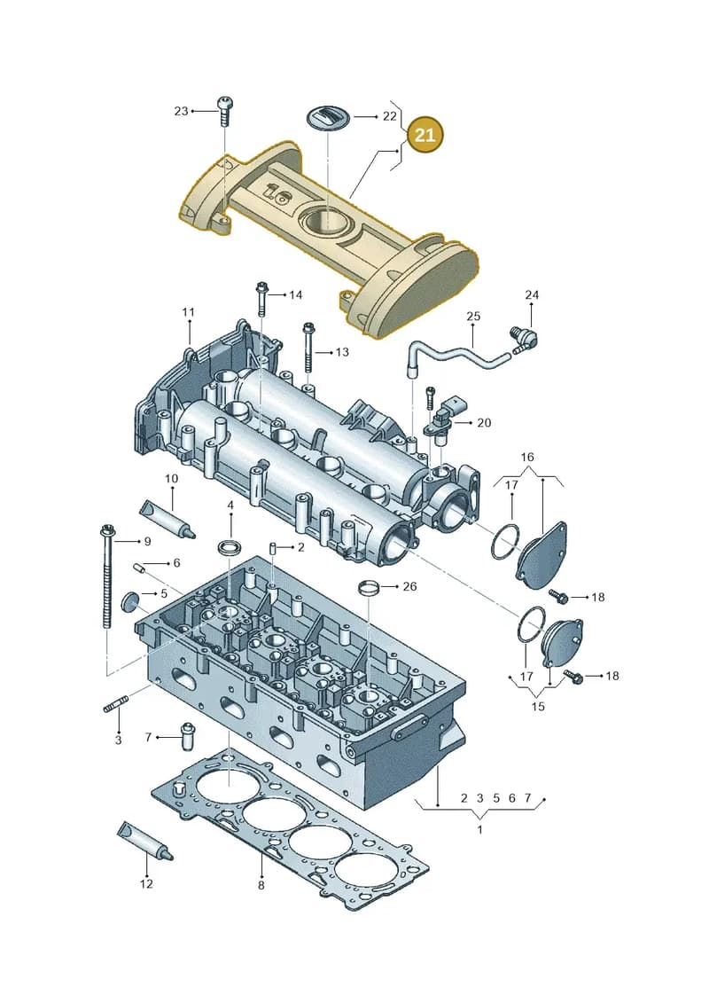 03C103925CJ — SEAT Ibiza (2012-) diagram 639103400, position 21