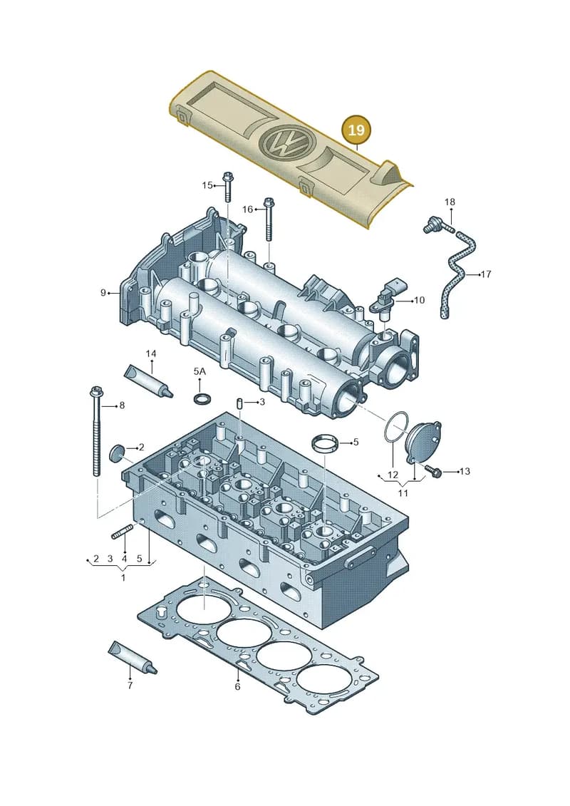 03C103935A9B9 — Volkswagen Polo (2012-2014) diagram 672103400, position 19