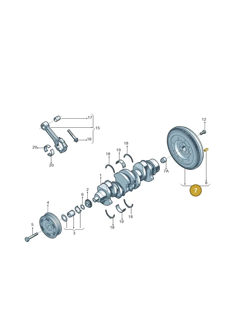 03C105266K — Volkswagen Tiguan (2009-2019) diagram 713105050, position 7