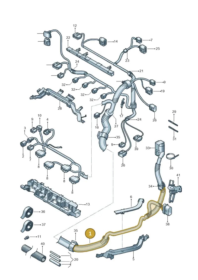 03C971612AN — Volkswagen Polo (2009-2012) diagram 639971050, position 1