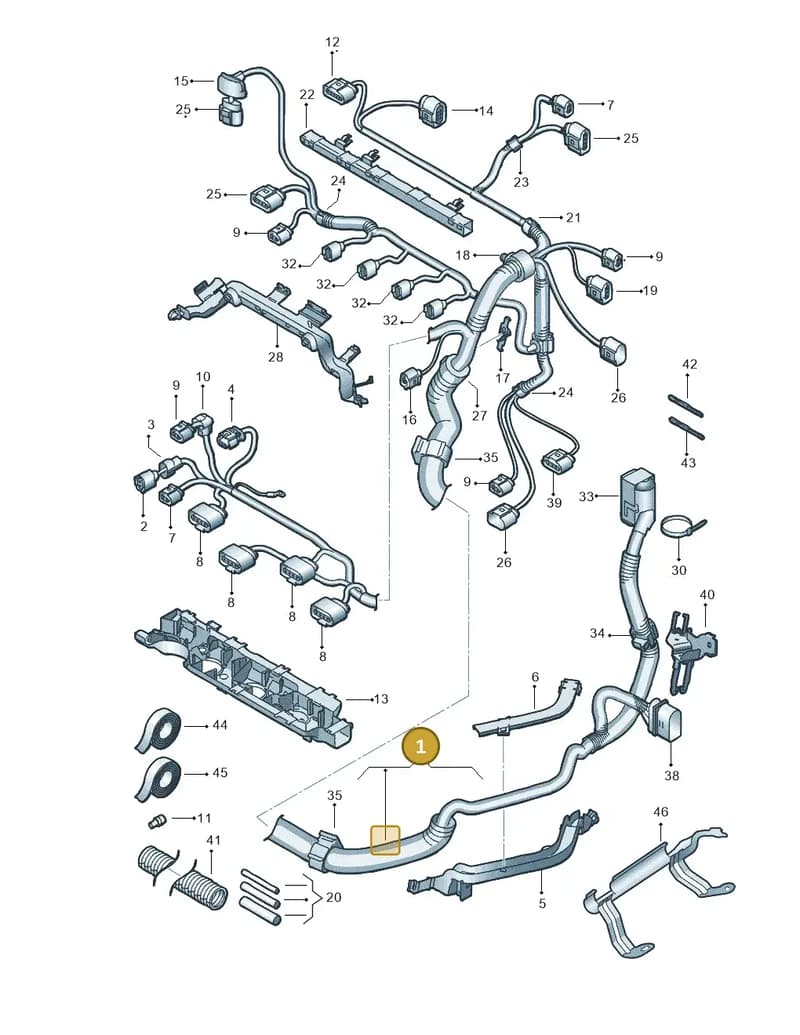 03C971612CG — Volkswagen Polo (2012-2014) diagram 747971180, position 1