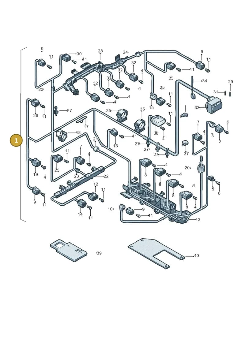 03C972619BA — Volkswagen Jetta (2008-2011) diagram 614971050, position 1