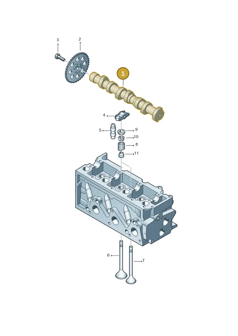 03D109101P — Volkswagen Polo (2008-2009) diagram 253109030, position 1